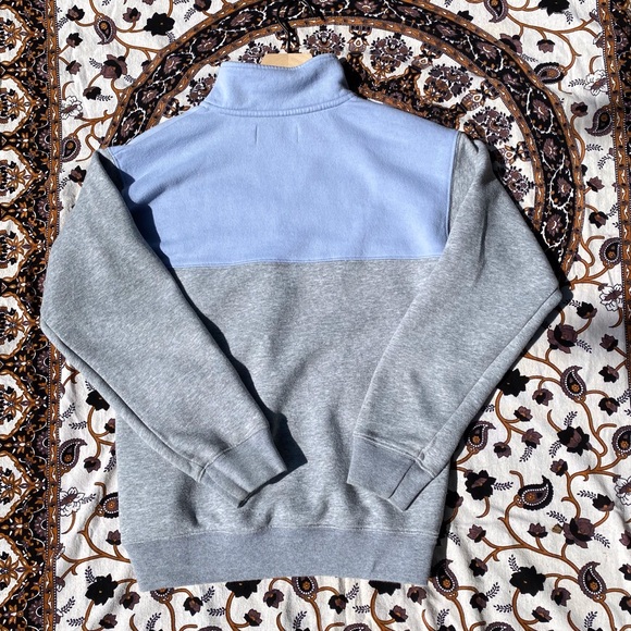 Aritzia Tna Warm Up 1/5 Zip Sweater Two Tone Blue/Grey - Picture 2 of 4